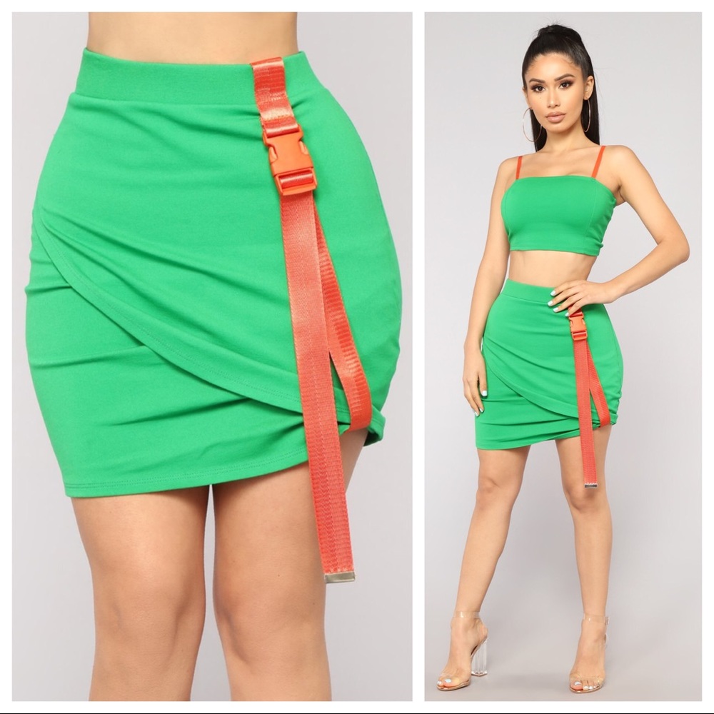 Fashion Nova Buckle Up Skirt